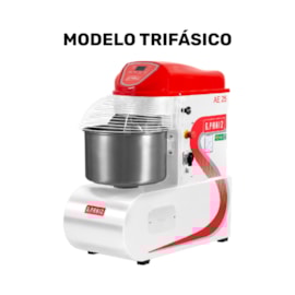 Amassadeira Espiral 25Kg 2 Velocidades 220V Trifasica AE25 G2 Gpaniz