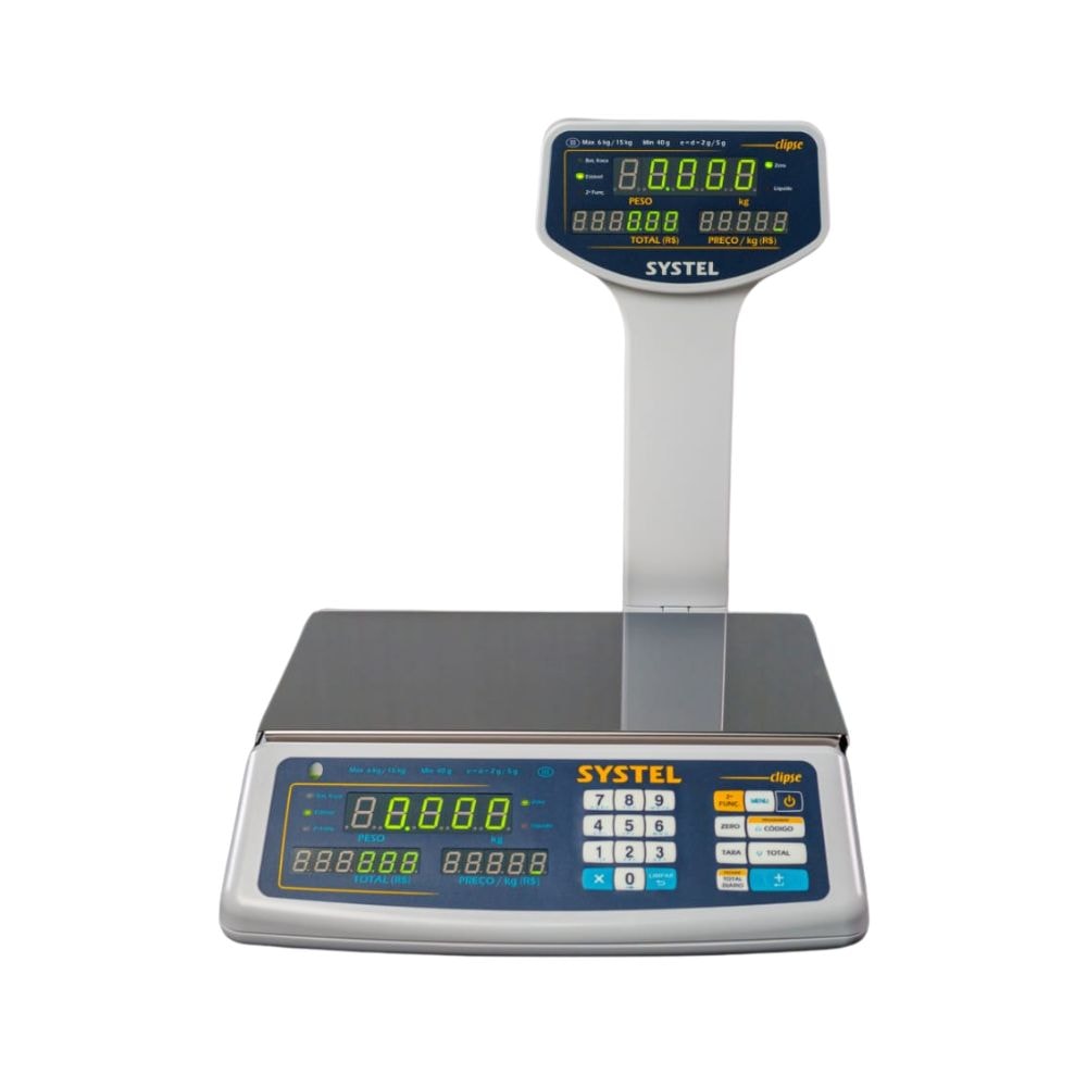 ●Ballaz Clicc Balança Digital com Torre 30kg Branca Bivolt Clipse Systel