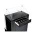 Balcão Caixa Vitrine Neutra Preto 75cm Aurora PXA-075R PR Gelopar