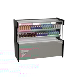 Balcão Refrigerado 1,25m 2 Placas Fria Vidro Reto New Premium Polofrio