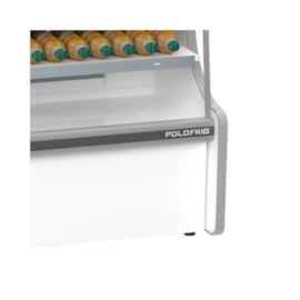 Balcão Refrigerado 1,80m 2 Placas Fria Vidro Reto Pop Luxo Polofrio