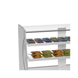 Balcão Vitrine Expositor 1,25m com iluminação Seco Classic Polofrio