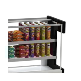Balcão Vitrine Seca 1,25m com iluminação New Premium Polofrio
