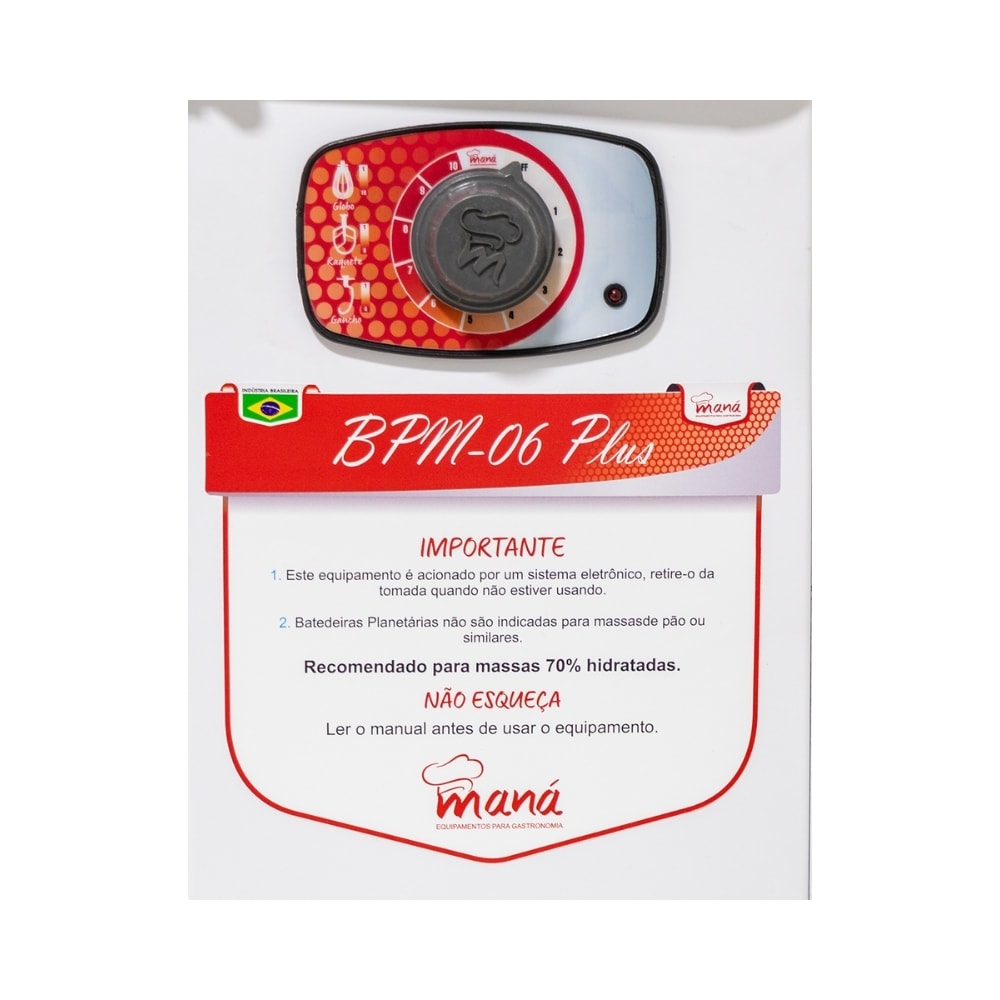 Batedeira Planetária Industrial 6 Litros BPM-6 Plus Mana