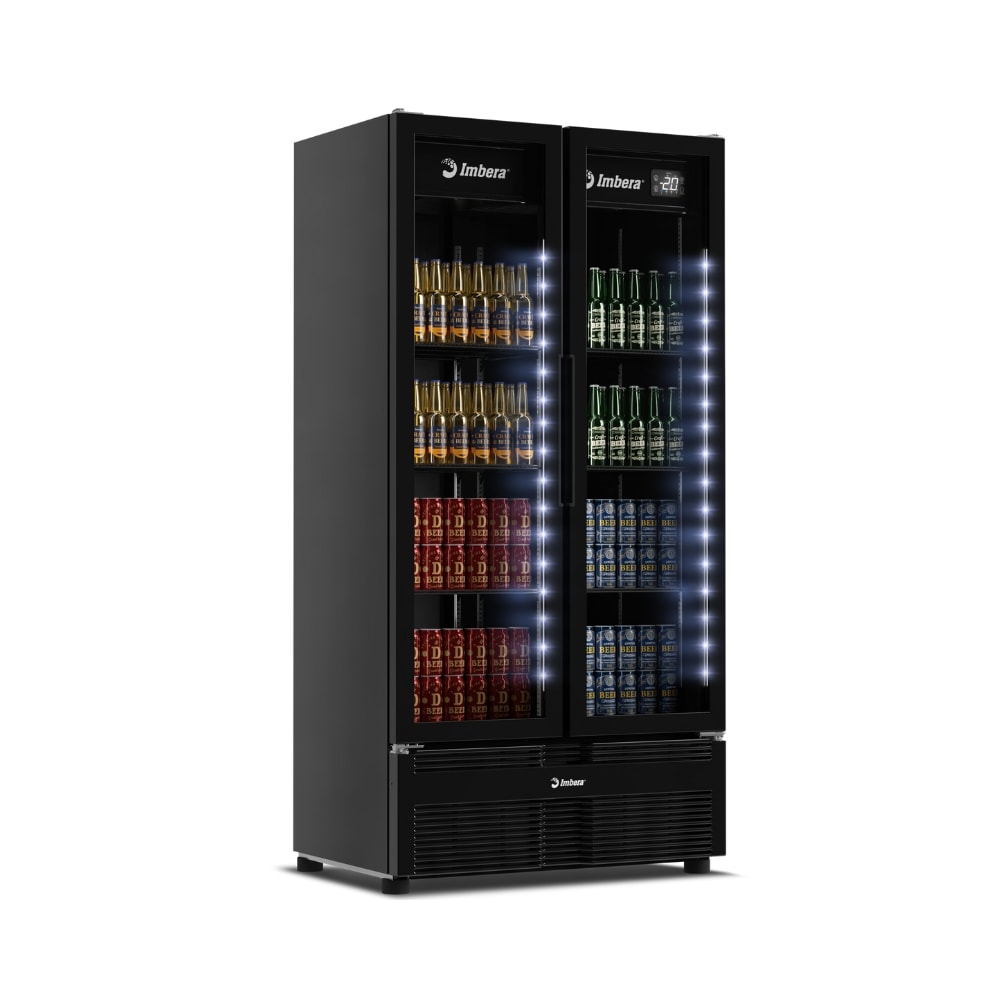 Geladeira Expositor de Bebidas 810 Litros 2 Portas Full Black