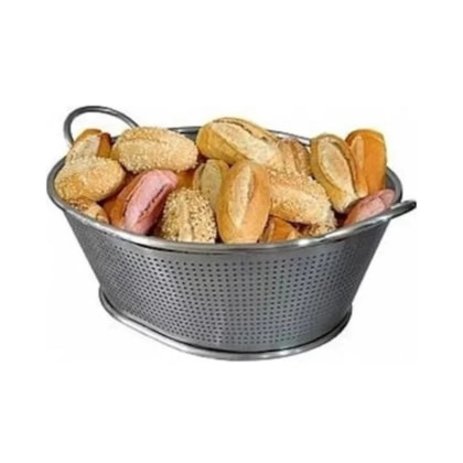 Cesto de Pães com Alça Aço Inox 84x60x26 cm Cimapi