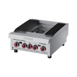 Char Broiler 4 Queimadores a Gás CHB60 Aço Inox ES Metalcubas