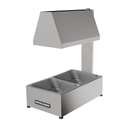 Conservador de Fritura Elétrico 2 Cubas MCF02 CP Metalcubas