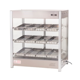 Estufa Vitrine para Salgados com Vapor e Led 12 Bandejas 479 12B Tita 220V