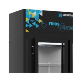 Expositor Refrigerado Auto Serviço 2 Portas Preto Ormifrio
