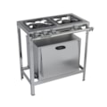 Fogão Industrial 2 Bocas 30x30 Forno Inox P5 To...