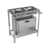 Fogão Industrial 2 Bocas 30x30 Forno Inox P5 Top Metalmaq