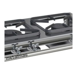 Fogão Industrial 2 Bocas 30x30 Mesa Inox Top Metalmaq