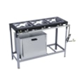Fogão Industrial 3 bocas 30x30 com Forno Alta P...