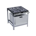 Fogão Industrial 4 bocas 30X30 com Forno Luxo M...
