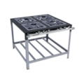 Fogão Industrial 4 bocas 40X40 Luxo Metalmaq