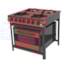 Fogão Industrial 4 Bocas com Forno Gourmet Vermelho PRGE-402F Progás