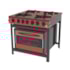 Fogão Industrial 4 Bocas com Forno Gourmet Vermelho PRGE-402F Progás