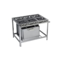 Fogão Industrial 6 Bocas 30x30 com Forno Aço In...