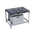 Fogão Industrial 6 bocas 30X30 com Forno Luxo M...