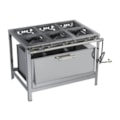 Fogão Industrial 6 Bocas 30X30 Super Forno Alta...