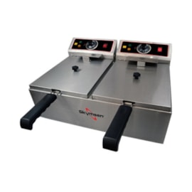 Fritadeira Elétrica Inox 10 Litros 2 Cubas FED-20-N Skymsen