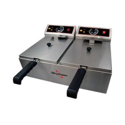 Fritadeira Elétrica Inox 10 Litros 2 Cubas FED-20-N Skymsen