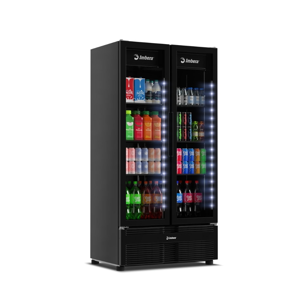Geladeira Expositor de Bebidas 810 Litros 2 Portas Full Black