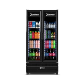 Geladeira Expositor de Bebidas 810 Litros 2 Portas Full Black Preta G326 Bivolt Imbera