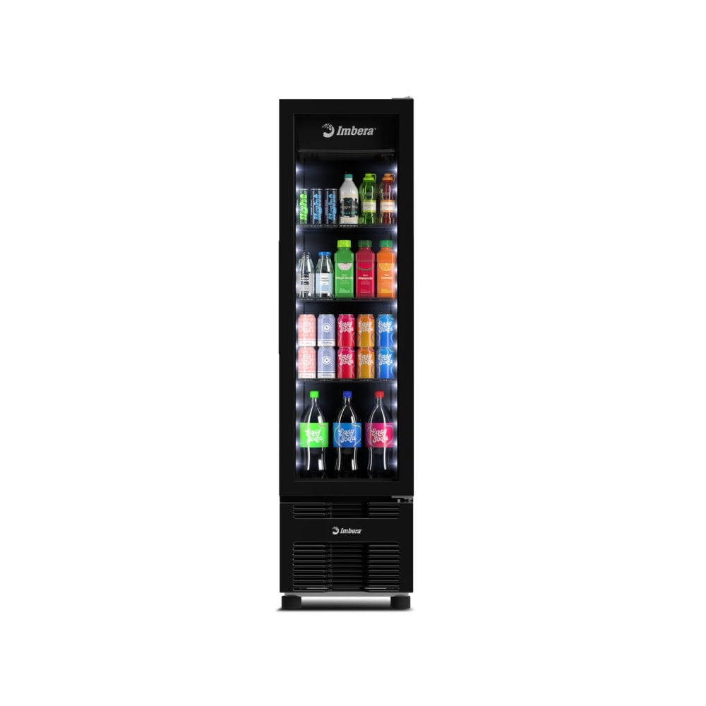Geladeira Expositor Vertical 244 Litros Full Black Preta VR08 Imbera