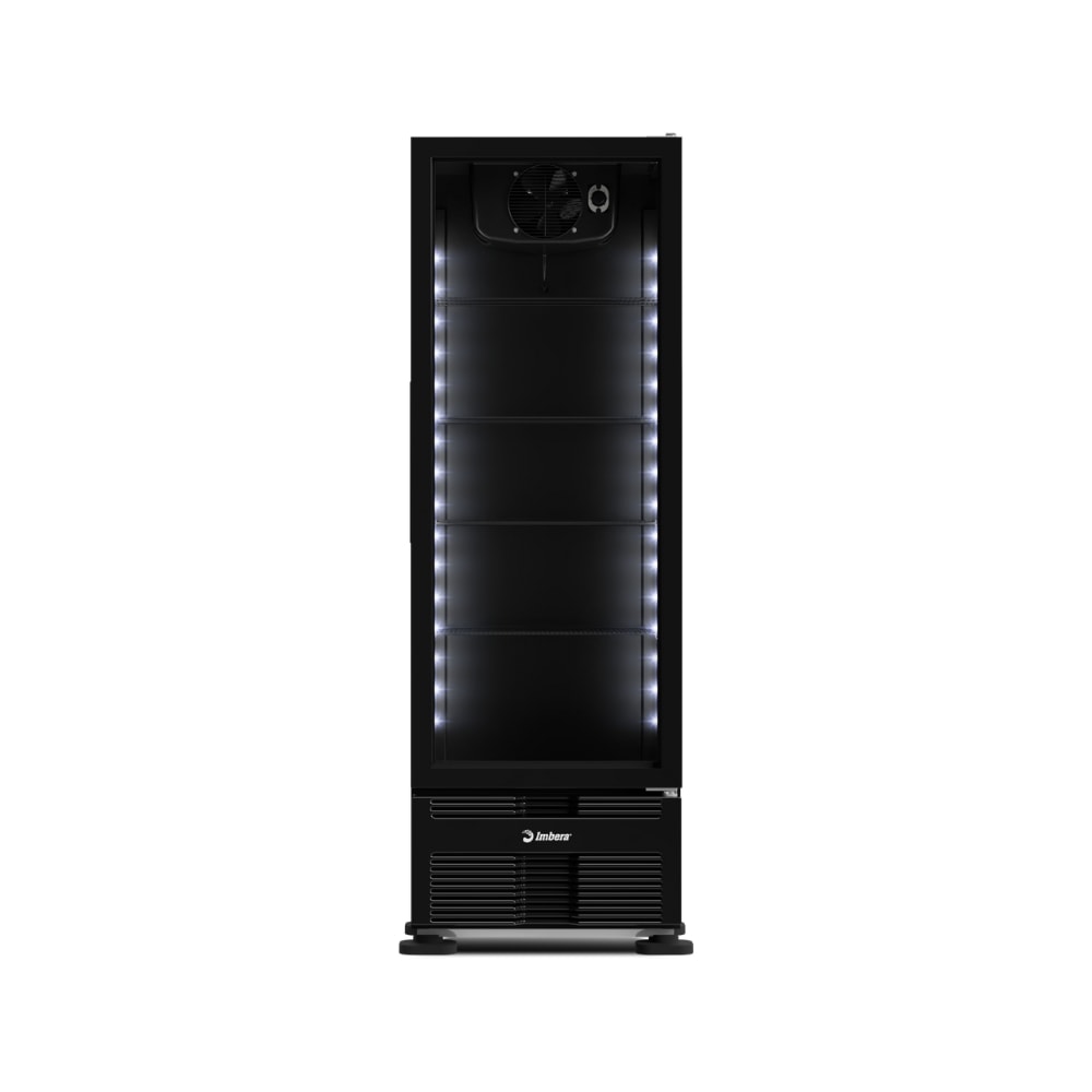 Geladeira Expositor Vertical 393L Full Black Preta Inverter VRS13