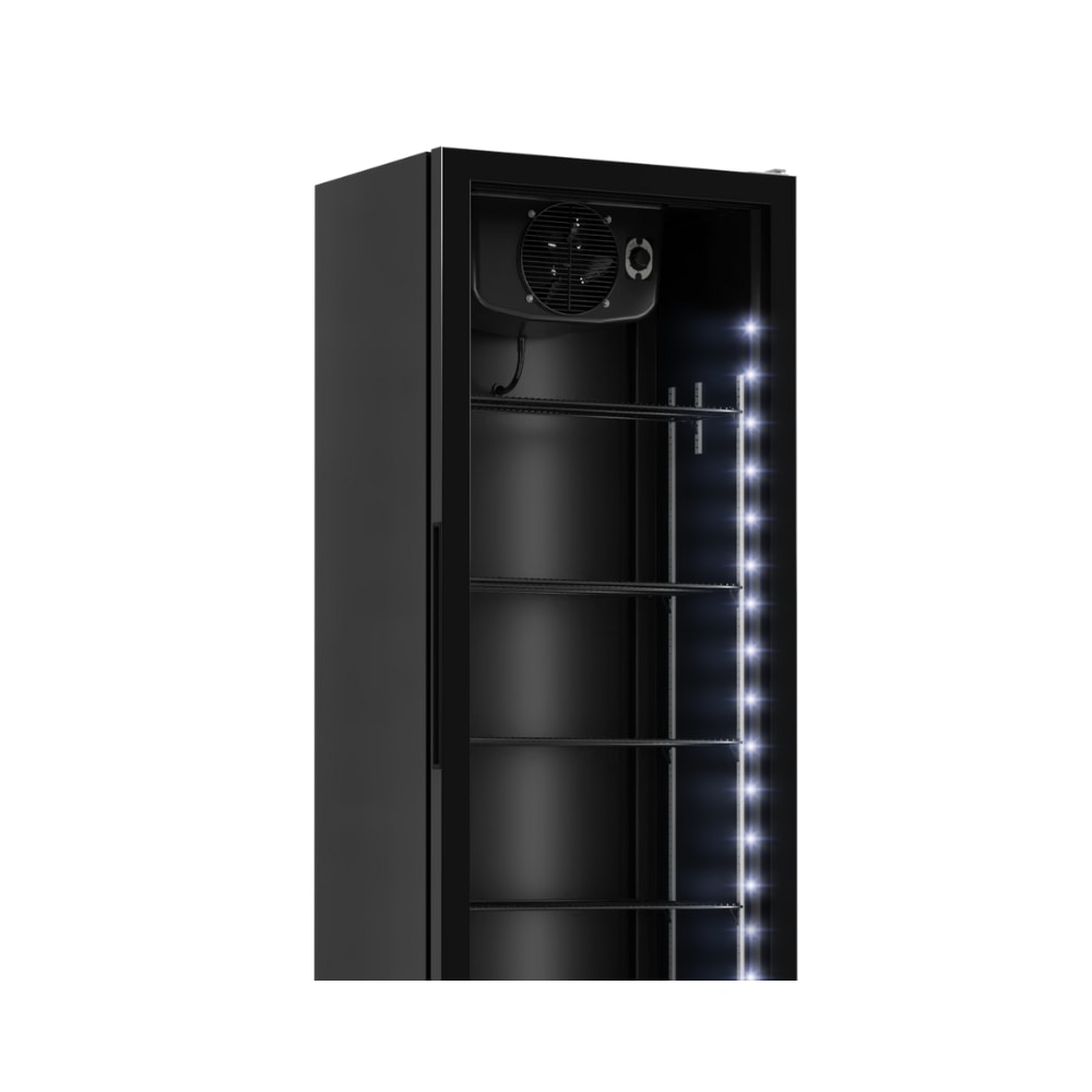 Geladeira Expositor Vertical 393L Full Black Preta Inverter VRS13