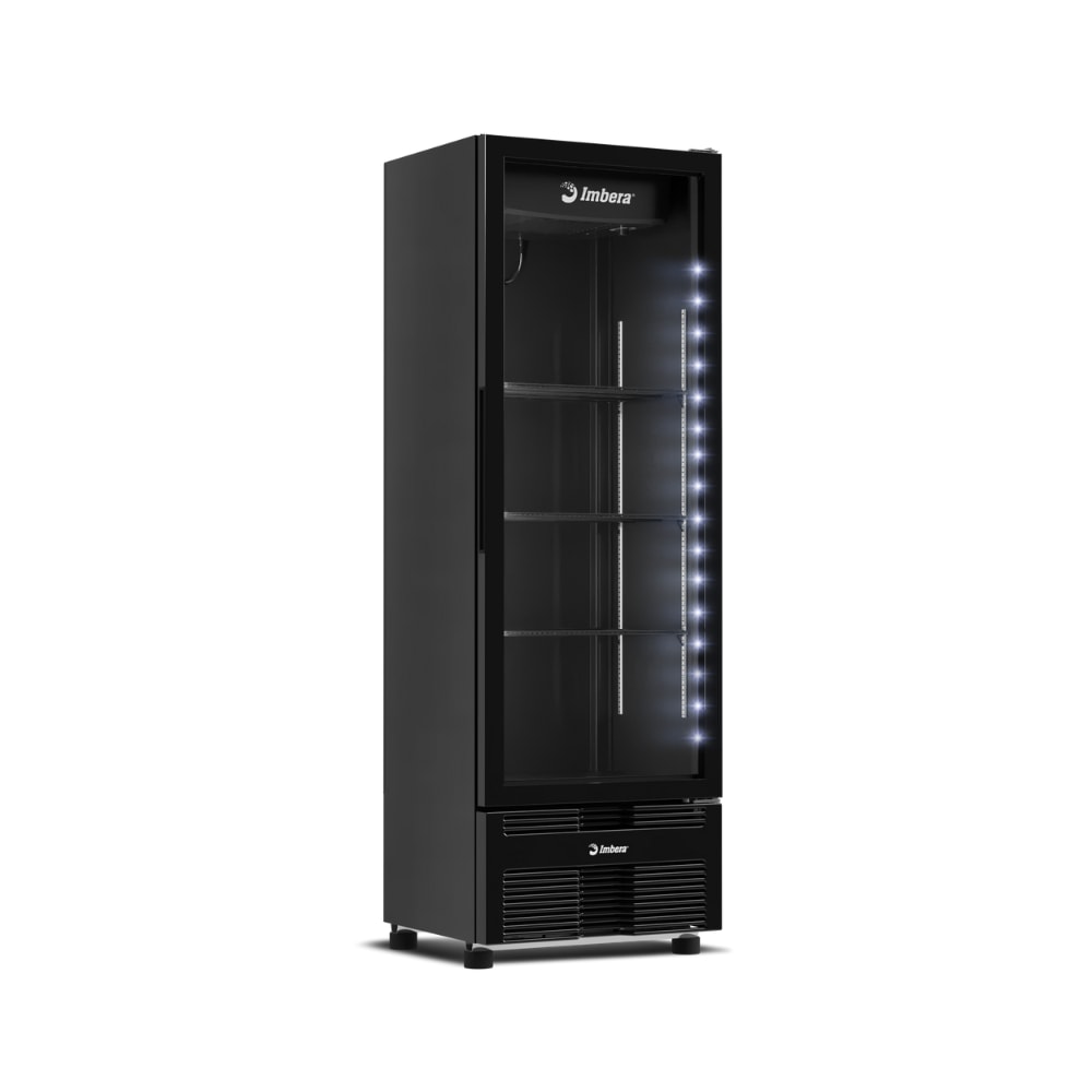 Geladeira Expositor Vertical 485L Full Black Preta VRS16 Imbera