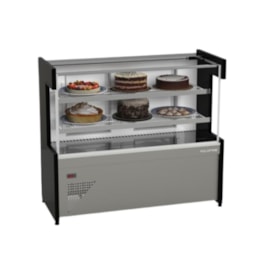 Vitrine Refrigerada 1,25m Ar Forçado Vidro Reto New Premium Polofrio