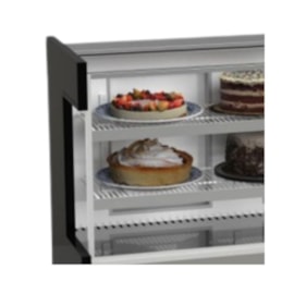 Vitrine Refrigerada 1,25m Ar Forçado Vidro Reto New Premium Polofrio