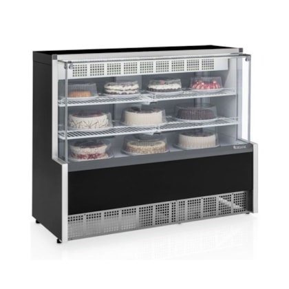 Vitrine Refrigerada Dupla Função 1,40M Preta GPEA-140R Gelopar 110v